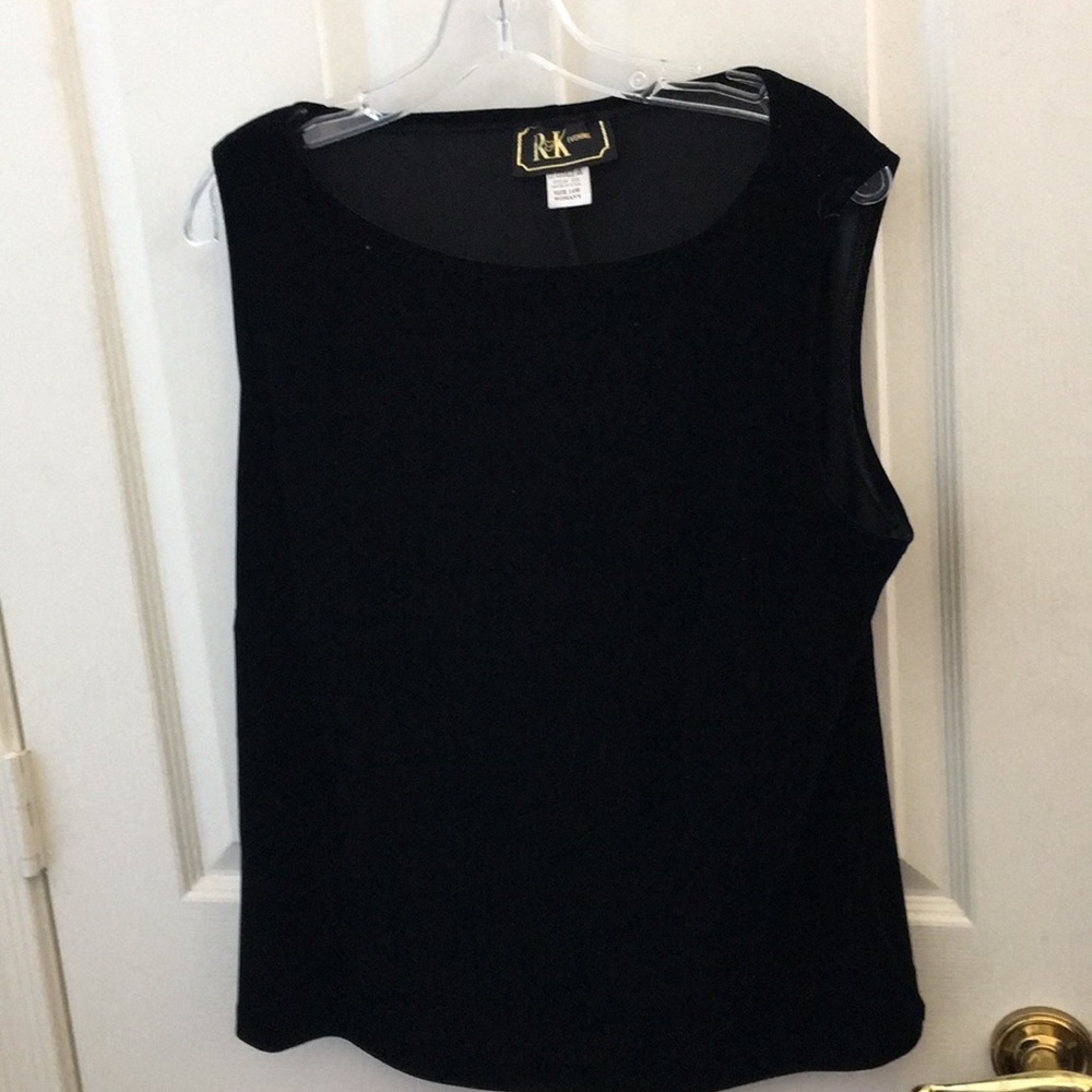 FINAL MARKDOWN Ladies r& k evening stretch velvet tank top 14w